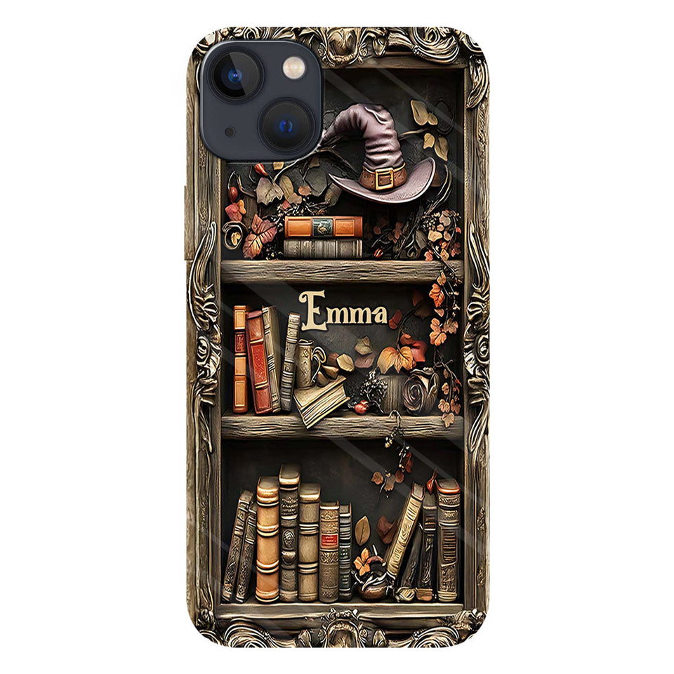 Hat And Books - Personalized Witch Full Print Phone Case