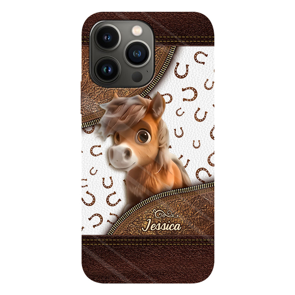 Cute Horse - Personalized Horse Full Print Phone Case