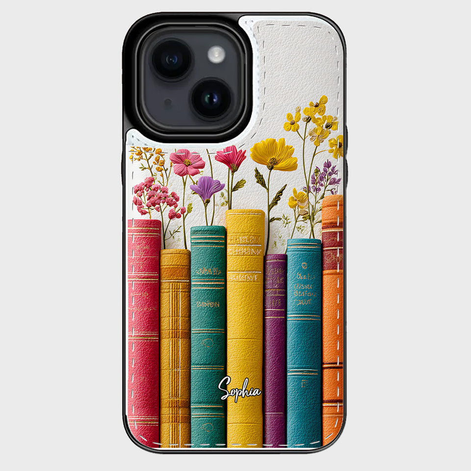 Vintage Flower Book - Personalized Book Foldable Wallet Phone Case