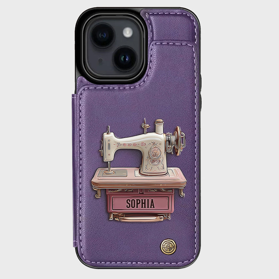 Sewing Machine - Personalized Sewing Wallet Phone Case