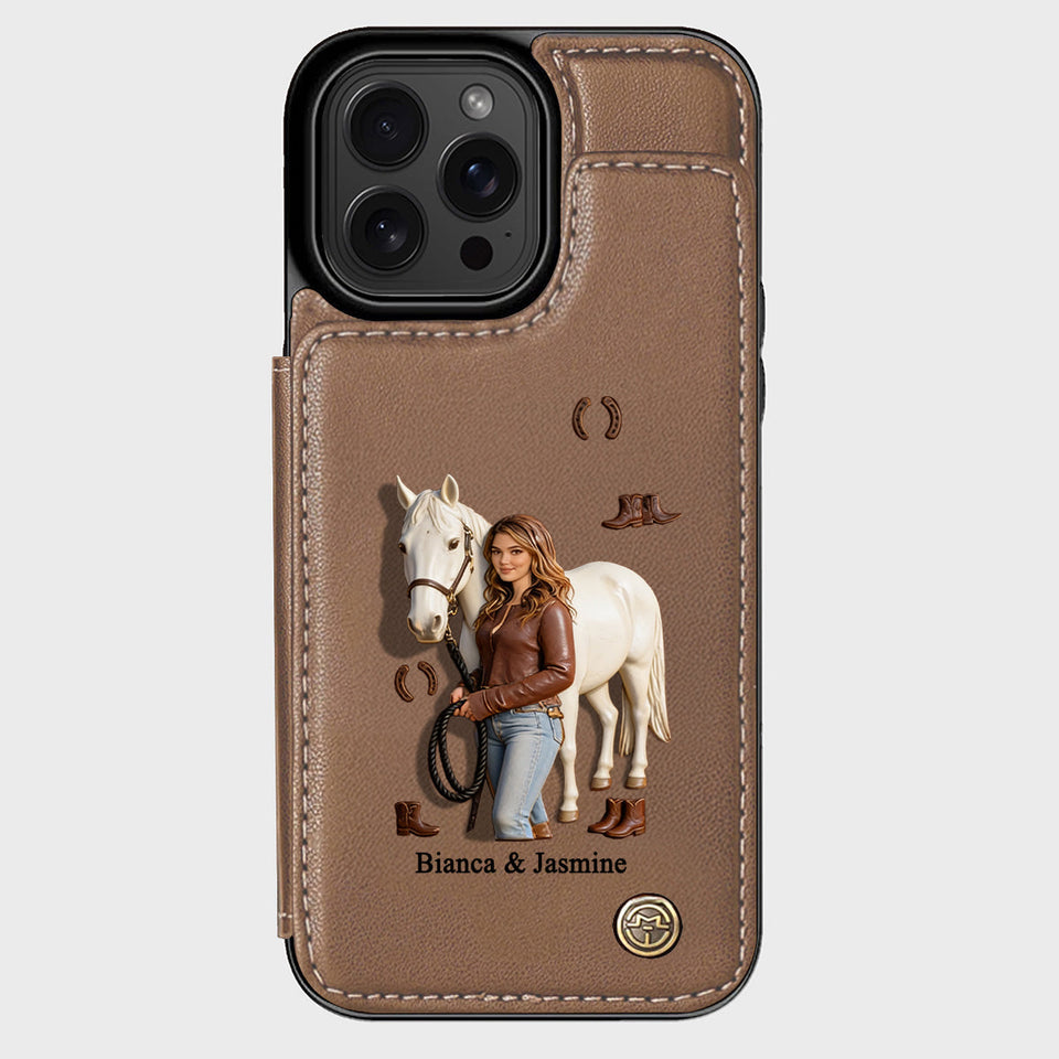 Horse Girl - Personalized Horse Wallet Phone Case