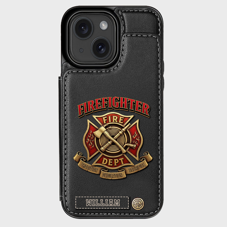 Proud Firefighter - Personalized Firefighter Wallet Phone Case