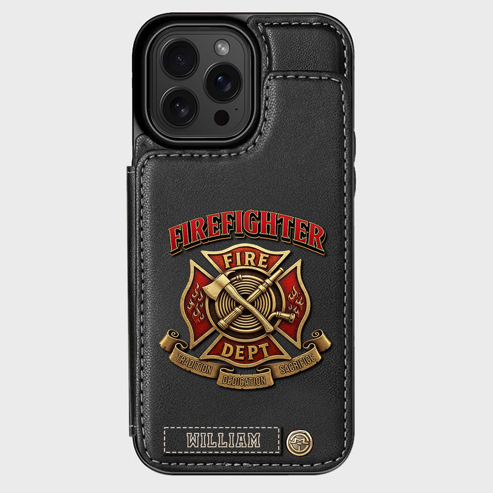 Proud Firefighter - Personalized Firefighter Wallet Phone Case
