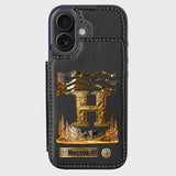 Name Initial Alphabet - Personalized Luxury Wallet Phone Case