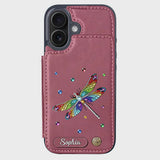 Beautiful Dragonfly - Personalized Dragonfly Wallet Phone Case