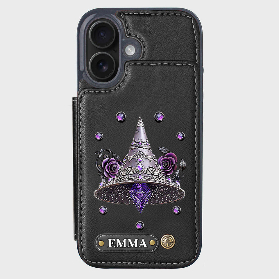 Beautiful Witch Hat - Personalized Witch Wallet Phone Case
