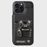 Serve And Protect - Personalized Police Officer Wallet Phone Case