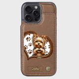 Puppy/ Kitty Makes Heart Hands - Personalized Dog Wallet Phone Case