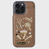 Hairdresser Scissors Salon Decor - Personalized Hairdresser Wallet Phone Case