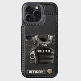 Serve And Protect - Personalized Police Officer Wallet Phone Case