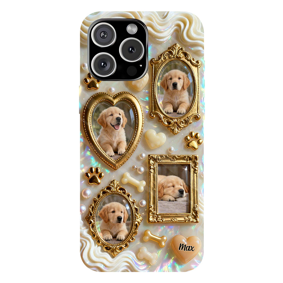 The Golden Gallery Case - Personalized Dog Clear Phone Case