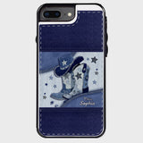 Cowgirl Boots - Personalized Cowgirl Foldable Wallet Phone Case