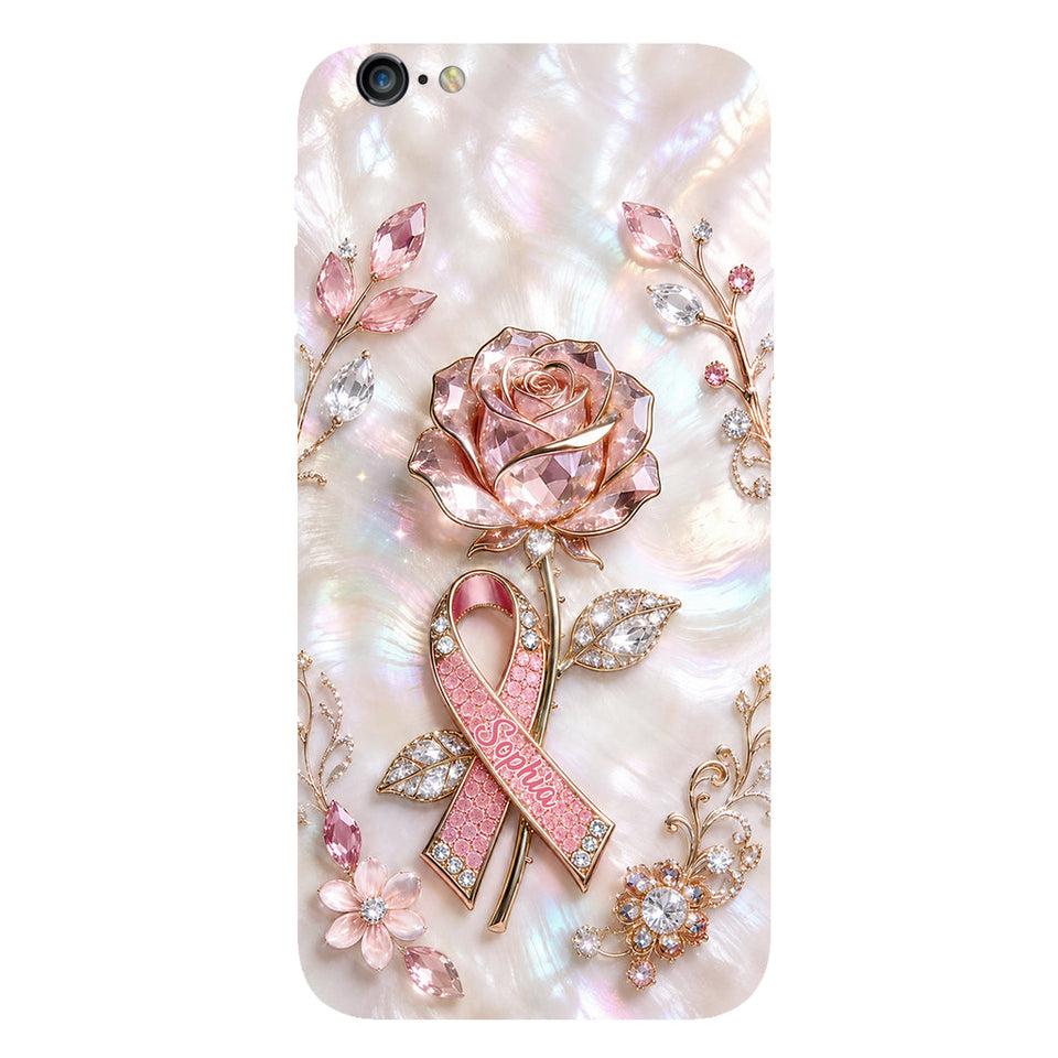 Faith Hope Love - Personalized Breast Cancer Awareness Full Print Phone Case & Phone Grip