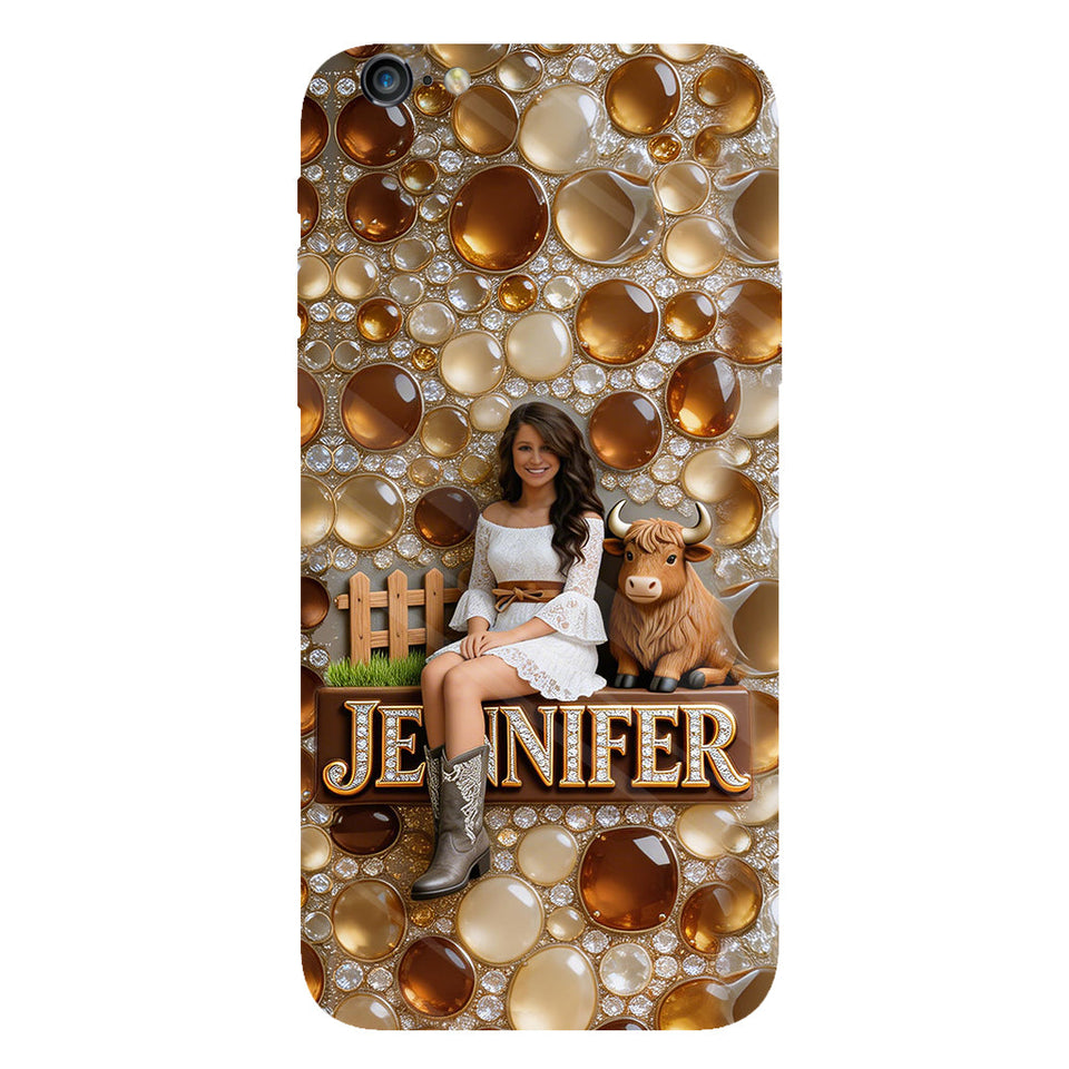 Just A Girl Who Loves Highland Cows - Personalized Highland Cow Full Print Phone Case