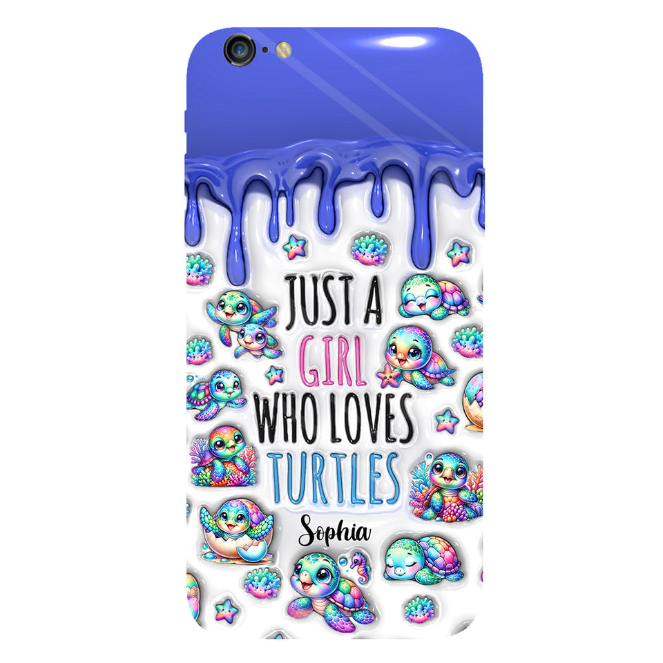 Just A Girl Who Loves Turtles - Personalized Turtle Full Print Phone Case