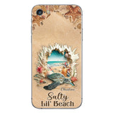 Salty Lil' Beach 3D Effect Pattern - Personalized Turtle Phone Case
