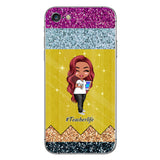 Teaching Is A Work of Heart - Personalized Teacher Phone Case With 3D Pattern Print