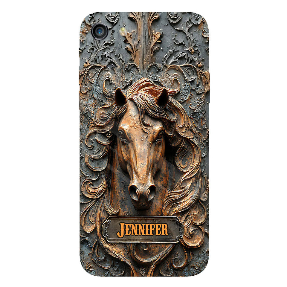 Love Horses - Personalized Horse Full Print Phone Case
