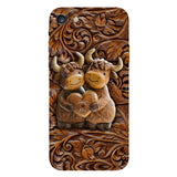 Cute Highland Cow Couple - Personalized Highland Cow Full Print Phone Case