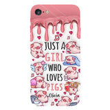Just A Girl Who Loves Pigs - Personalized Pig Lover Full Print Phone Case