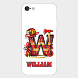 Alphabet Firefighter - Personalized Firefighter Full Print Phone Case
