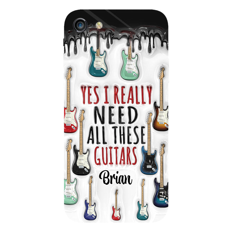 Yes I Really Do Need All These Guitars - Personalized Guitar Full Print Phone Case