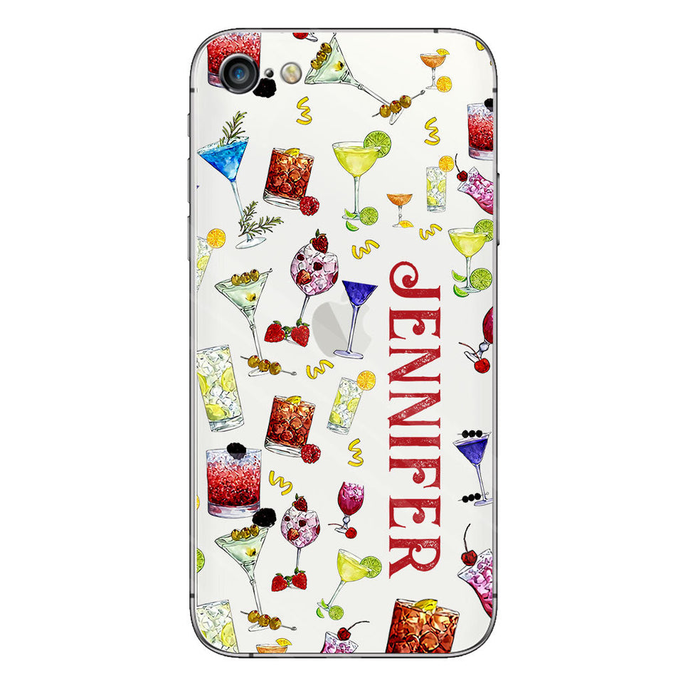 Summer Vibes - Personalized Cocktail Clear Phone Case