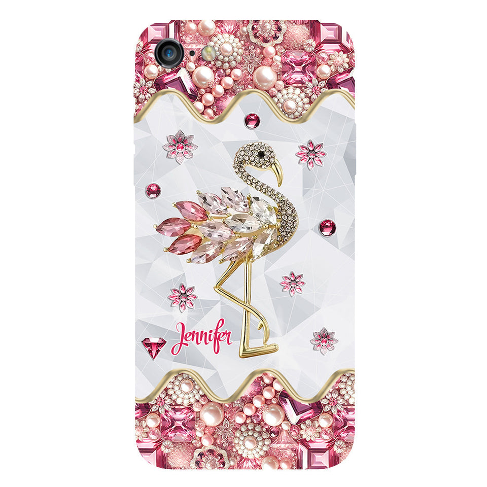 Just A Girl Who Loves Flamingos - Personalized Flamingo Full Print Phone Case