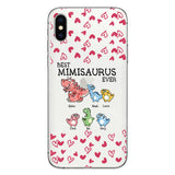 Best Mimisaurus Ever - Gift for grandma, grandpa, dad, mom, aunt, uncle - Personalized Clear Phone Case