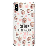 Blessed To Be Called Mom - Personalized Mother Clear Phone Case