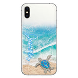 Love Turtles - Personalized Turtle Clear Phone Case