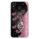 To The Moon And Back Rose Gold - Personalized Mother's Day Phone Case