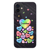 Colorful Heart Of Grandma Mother - Gift for grandma, grandma, mom - Personalized Clear Phone Case
