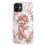Faith Hope Love - Personalized Breast Cancer Awareness Full Print Phone Case & Phone Grip