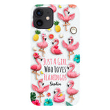 Love Flamingos - Personalized Flamingo Full Print Phone Case