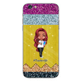 Teaching Is A Work of Heart - Personalized Teacher Phone Case With 3D Pattern Print