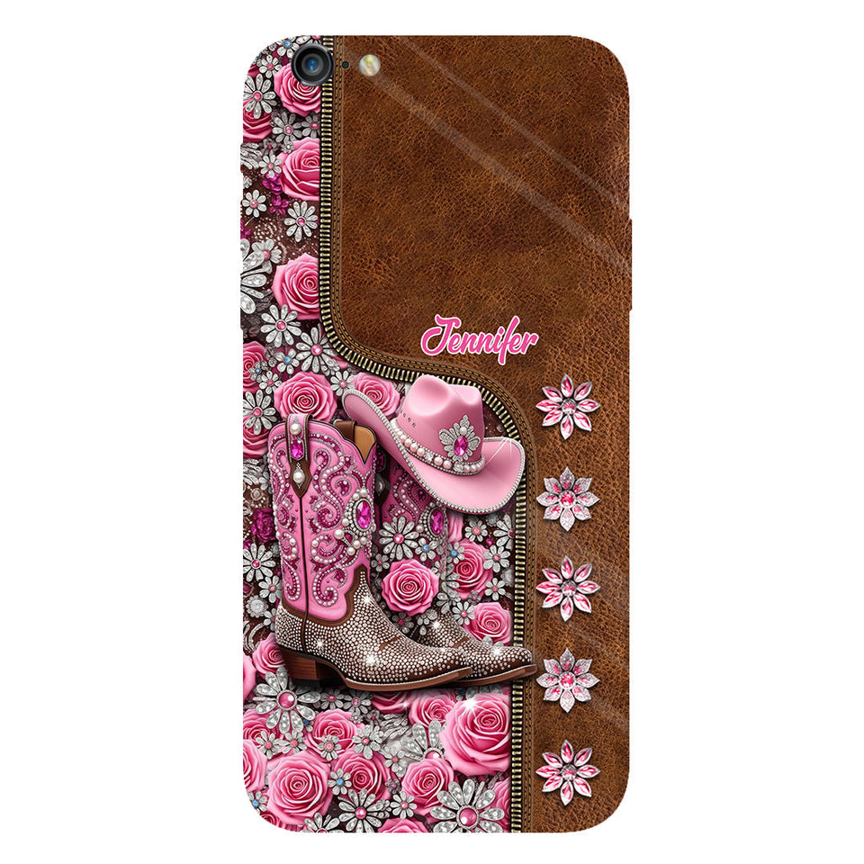 Beautiful Cowgirl Boots - Personalized Cowgirl Full Print Phone Case