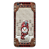 Grandma Snowman Christmas - Personalized Grandma Phone Case