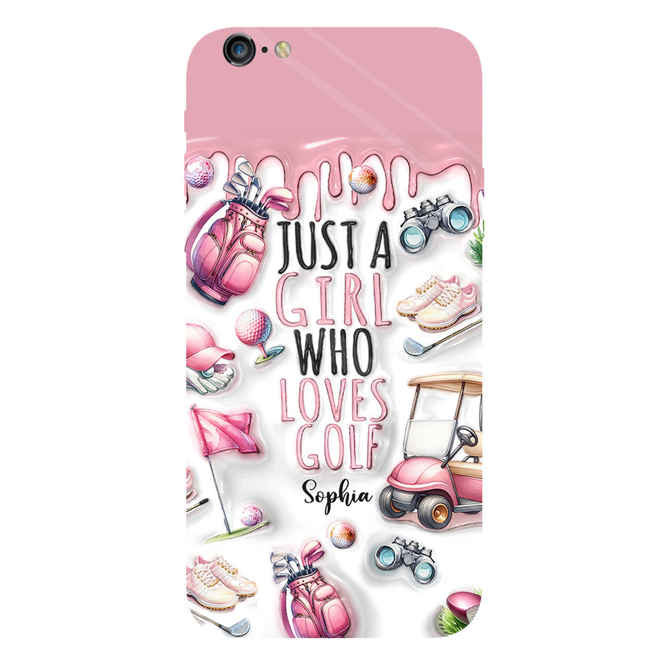 Just A Girl Who Loves Golf - Personalized Golf Full Print Phone Case