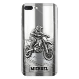 Metalic Dirt Bike/ Motocross - Personalized Dirt Bike Full Print Phone Case