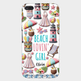 Beach Lovin' Girl - Personalized Sea Lover Full Print Phone Case