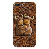 Cute Highland Cow Couple - Personalized Highland Cow Full Print Phone Case