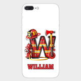 Alphabet Firefighter - Personalized Firefighter Full Print Phone Case