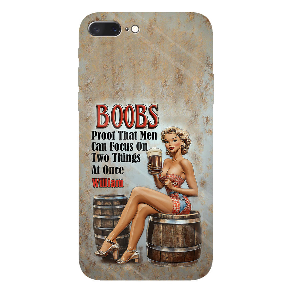Proof That Men Can Focus on Two Things at Once - Personalized Beer Full Print Phone Case