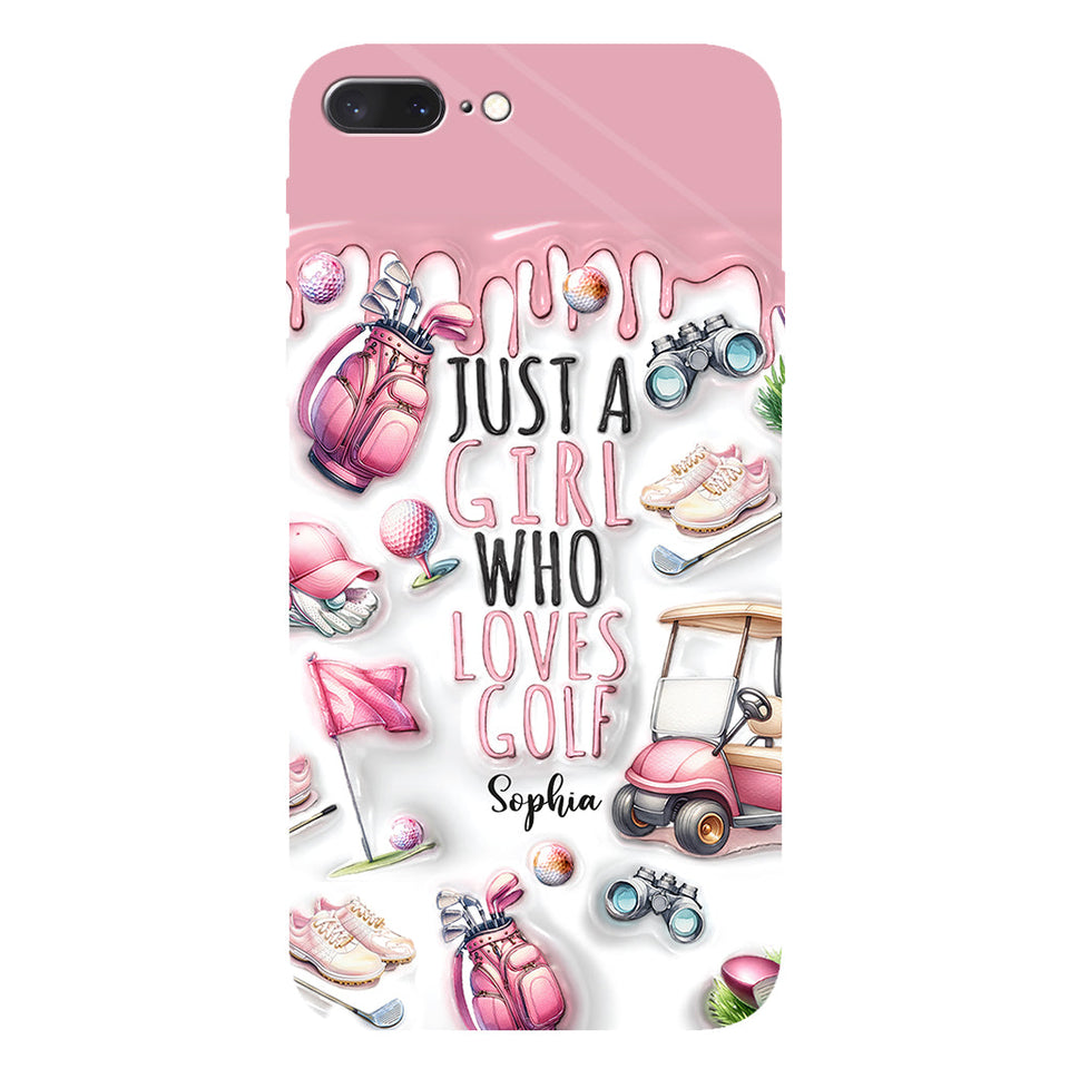 Just A Girl Who Loves Golf - Personalized Golf Full Print Phone Case