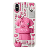 Nursing Is A Work Of Heart - Personalized Nurse Full Print Phone Case