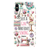Just A Girl Who Loves Sewing - Personalized Sewing Full Print Phone Case