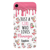 Just A Girl Who Loves Flamingos - Personalized Flamingo Full Print Phone Case