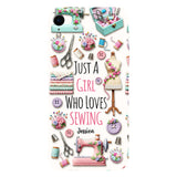 Just A Girl Who Loves Sewing - Personalized Sewing Full Print Phone Case