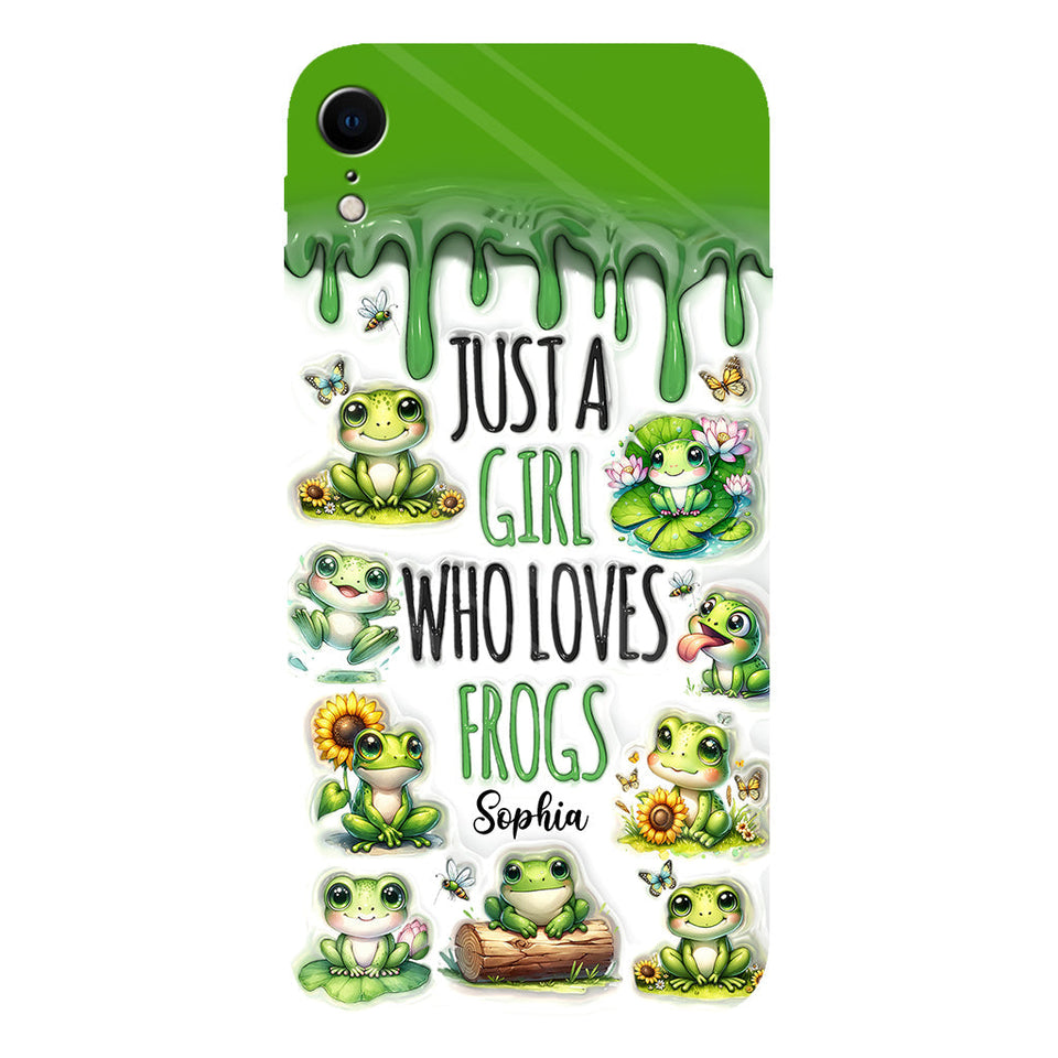 Just A Girl Who Loves Frogs - Personalized Frog Full Print Phone Case